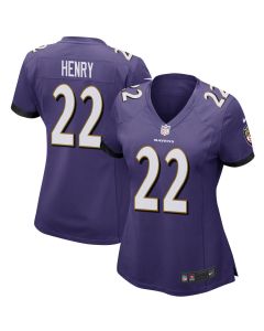 Derrick Henry 22 Baltimore Ravens Game Women Jersey – Purple