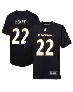 Derrick Henry 22 Baltimore Ravens Game YOUTH Jersey – Black