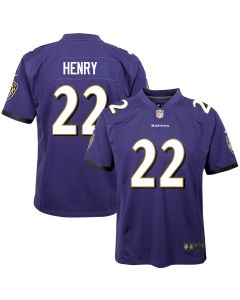 Derrick Henry 22 Baltimore Ravens Game YOUTH Jersey – Purple