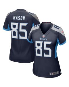 Derrick Mason 85 Tennessee Titans Women Game Retired Jersey – Navy