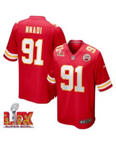Derrick Nnadi #91 Kansas City Chiefs Super Bowl LIX Jersey – Men’s – Red