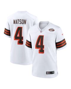 Deshaun Watson 4 Cleveland Browns Men Alternate Game Jersey – White