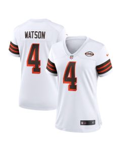 Deshaun Watson 4 Cleveland Browns Women Jersey – White