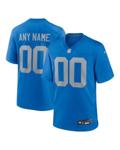 Detroit Lions Alternate Custom Game Men Jersey – Blue