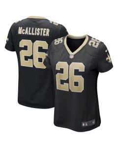 Deuce McAllister 26 New Orleans Saints Women Game Retired Jersey – Black