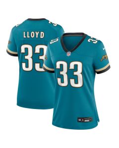Devin Lloyd 33 Jacksonville Jaguars Women’s Prowler Throwback Game Jersey – Teal