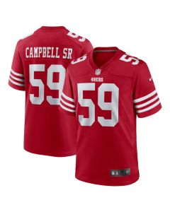 De’Vondre Campbell 59 San Francisco 49ers Game Men Jersey – Scarlet