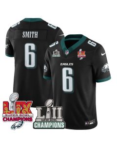 DeVonta Smith 6 Philadelphia Eagles LII-LIX Super Bowl Champions Vapor Limited Jersey – Black