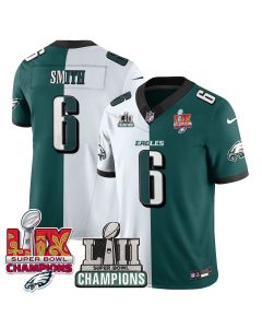 DeVonta Smith 6 Philadelphia Eagles LII-LIX Super Bowl Champions Vapor Limited Jersey – Split
