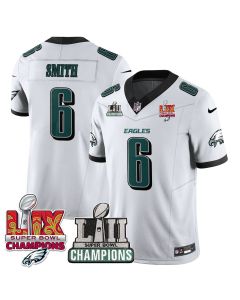 DeVonta Smith 6 Philadelphia Eagles LII-LIX Super Bowl Champions Vapor Limited Jersey – White