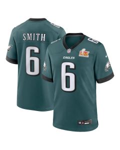 DeVonta Smith 6 Philadelphia Eagles Super Bowl LIX Game Player Jersey – Midnight Green