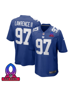 Dexter Lawrence II 97 New York Giants 2025 Pro Bowl Patch Game Men Jersey – Royal