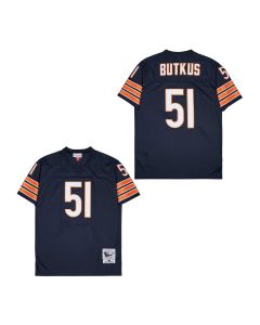 Dick Butkus 51 Chicago Bears Retro Throwback Men Jersey – Dark Navy