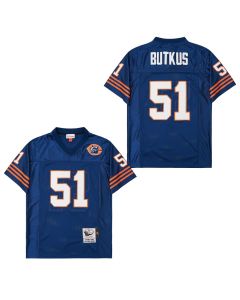 Dick Butkus 51 Chicago Bears Retro Throwback Men Jersey – Navy
