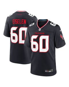 Dieter Eiselen 60 Houston Texans Team Game Men Jersey – Navy