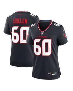 Dieter Eiselen 60 Houston Texans Women’s Team Game Jersey – Navy