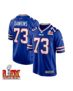 Dion Dawkins #73 Buffalo Bills Super Bowl LIX Jersey – Men’s – Royal