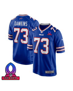 Dion Dawkins 73 Buffalo Bills 2025 Pro Bowl Patch Game Men Jersey – Royal