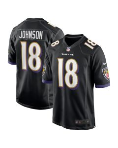 Diontae Johnson 18 Baltimore Ravens Alternate Player Game Men Jersey – Black