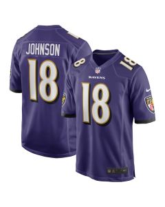 Diontae Johnson 18 Baltimore Ravens Player Game Men Jersey – Purple