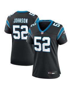 DJ Johnson 52 Carolina Panthers Women’s Game Jersey – Black