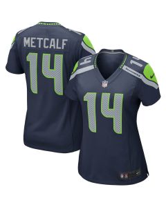 DK Metcalf 14 Seattle Seahawks Women Game Jersey – College Navy
