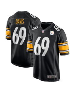 Domenique Davis 69 Pittsburgh Steelers Game Men Jersey – Black