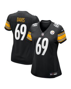 Domenique Davis 69 Pittsburgh Steelers Women’s Game Jersey – Black