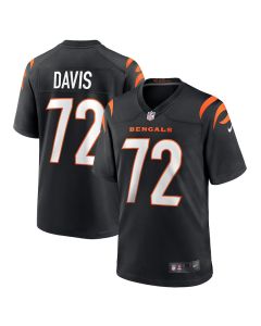Domenique Davis 72 Cincinnati Bengals Team Game Men Jersey – Black