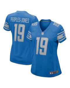 Donovan Peoples-Jones 19 Detroit Lions Game Women Jersey – Blue