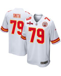 Donovan Smith 79 Kansas City Chiefs AFC Champions Patch Game Men Jersey – White