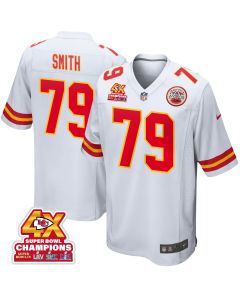 Donovan Smith 79 Kansas City Chiefs Super Bowl LVIII Champions 4X Game Men Jersey – White