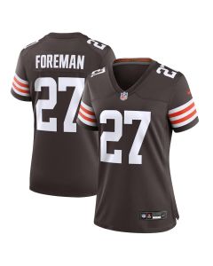 D’Onta Foreman 27 Cleveland Browns Women’s Game Jersey – Brown