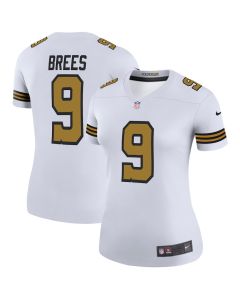 Drew Brees 9 New Orleans Saints Women Color Rush Legend Jersey – White