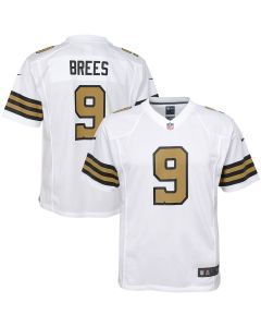 Drew Brees 9 New Orleans Saints YOUTH Color Rush Game Jersey – White