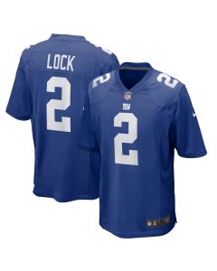 Drew Lock 2 New York Giants Team Game Men Jersey – Royal