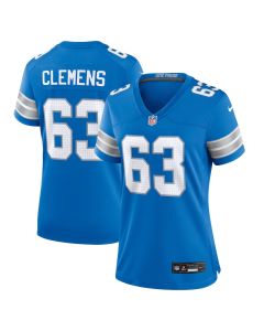 Duke Clemens 63 Detroit Lions Women’s Game Jersey – Blue
