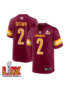 Dyami Brown #2 Washington Commanders Super Bowl LIX Jersey – Men’s – Burgundy