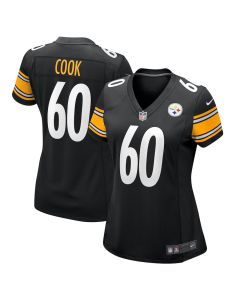 Dylan Cook 60 Pittsburgh Steelers Women’s Game Jersey – Black