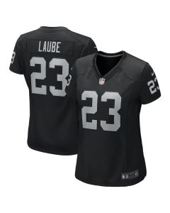 Dylan Laube 23 Las Vegas Raiders Women’s Team Game Jersey – Black