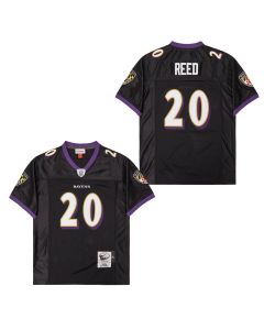 Ed Reed 20 Baltimore Ravens Throwback Men Jersey – Black