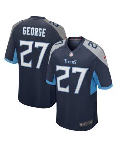 Eddie George 27 Tennessee Titans Men Game Retired Jersey – Navy