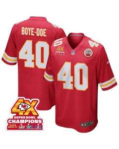 Ekow Boye-Doe 40 Kansas City Chiefs Super Bowl LVIII Champions 4X Game Men Jersey – Red