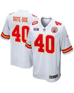 Ekow Boye-Doe 40 Kansas City Chiefs Super Bowl LVIII Patch Game Men Jersey – White