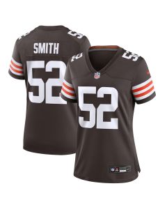 Elerson Smith 52 Cleveland Browns Women’s Team Game Jersey – Brown