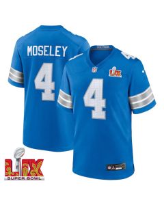 Emmanuel Moseley #4 Detroit Lions Super Bowl LIX Jersey – Men’s – Blue