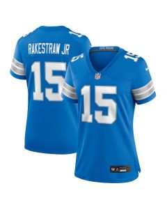 Ennis Rakestraw Jr. 15 Detroit Lions Women’s Team Game Jersey – Blue