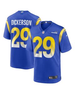 Eric Dickerson 29 Los Angeles Rams Men Game Retired Jersey – Royal