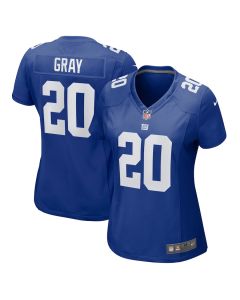 Eric Gray 20 New York Giants Women’s Game Jersey – Royal