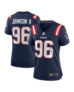 Eric Johnson II 96 New England Patriots Women’s Game Jersey – Navy